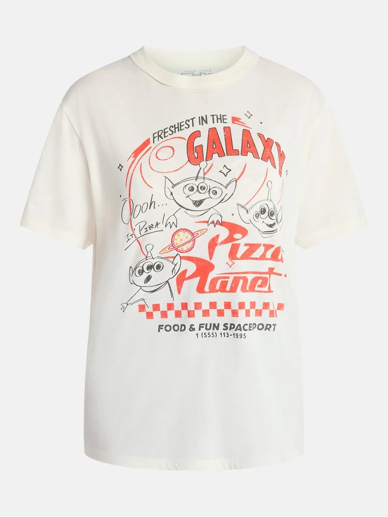 Toy Story Women's Pizza Planet Graphic Tee with Short Sleeves, Sizes XXS-XXL | Walmart (US)