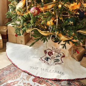 Harry Potter™ Crest Personalized Tree Skirt | Pottery Barn Teen