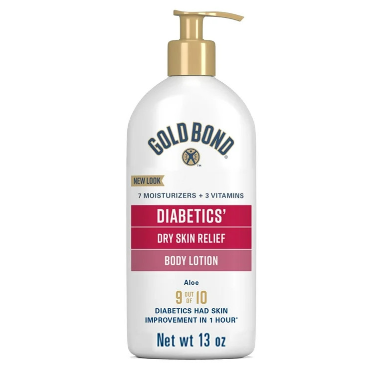 Gold Bond Diabetics' Body Lotion, Dry Skin Moisturizer with Aloe, Unscented, 13 oz | Walmart (US)