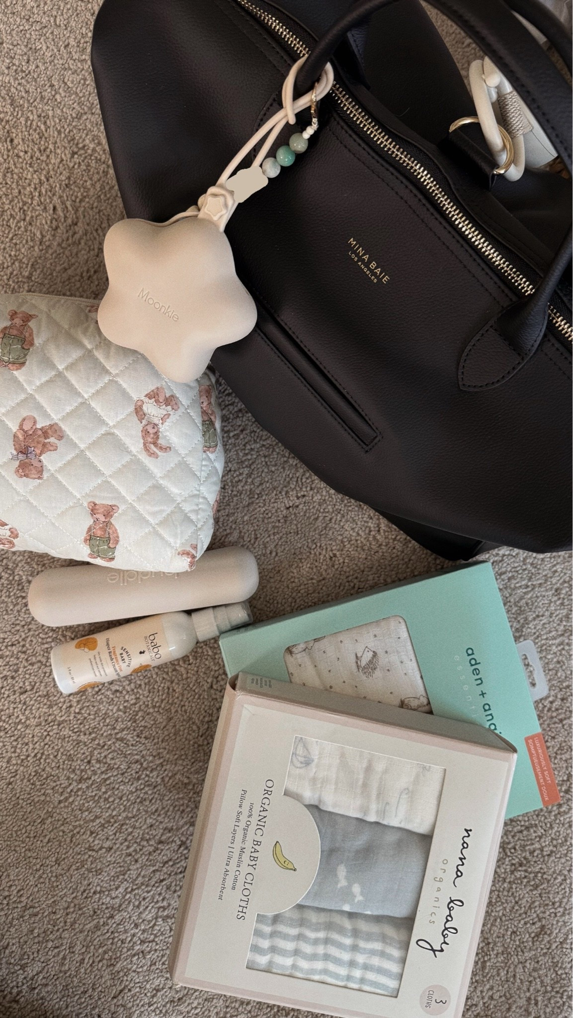 What’s in my diaper bag!
Diaper bag is Mina Bae the Emmy Full in Black/Gold

#LTKBaby