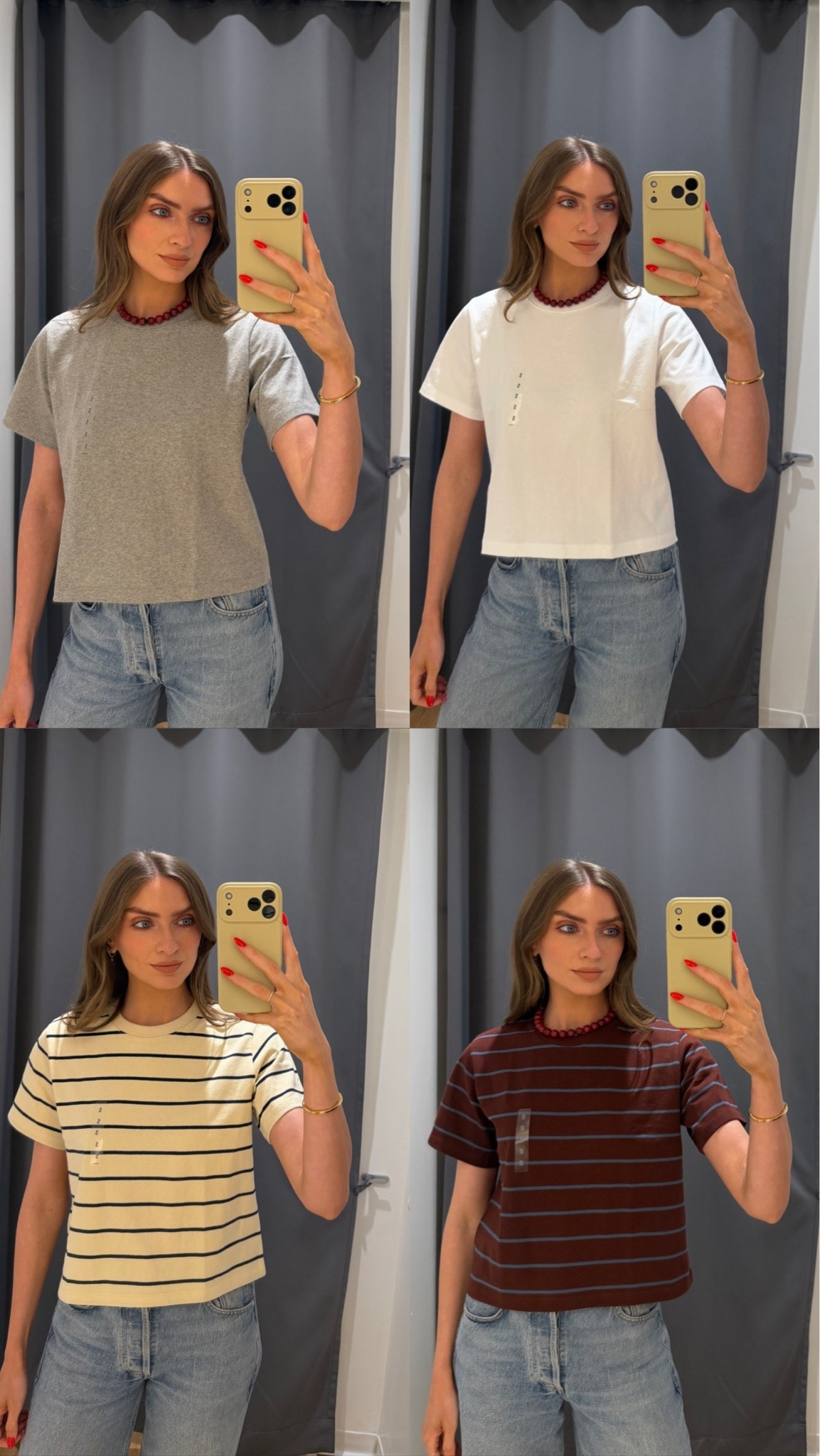 Small in the UNIQLO washed cotton boxy t-shirt