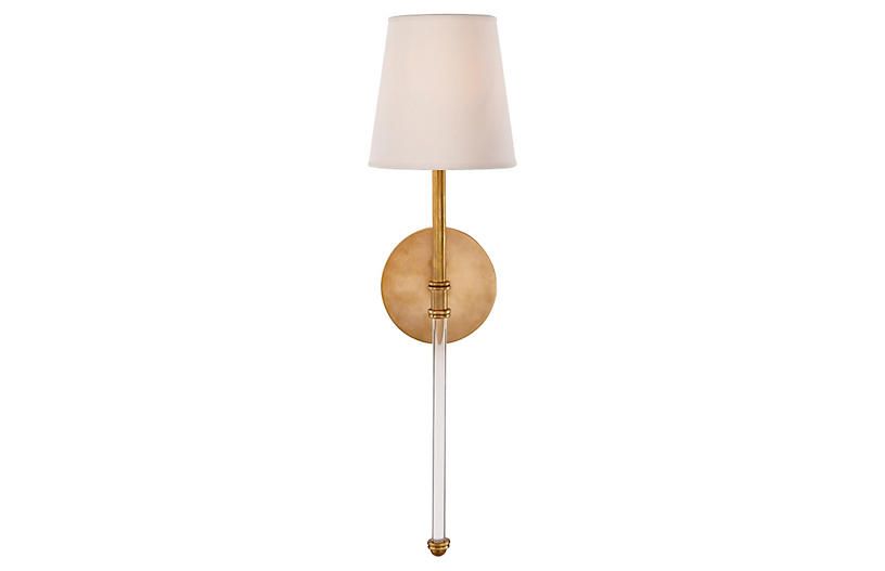 Camille Crystal Sconce, Brass | One Kings Lane