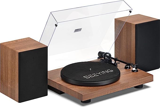 Record Player Vinyl Bluetooth Turntable with 36 Watt Stereo Bookshelf Speakers, Vintage Hi-Fi Sys... | Amazon (US)