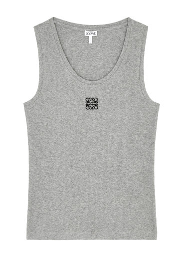 Logo-embroidered stretch-cotton tank | Harvey Nichols 