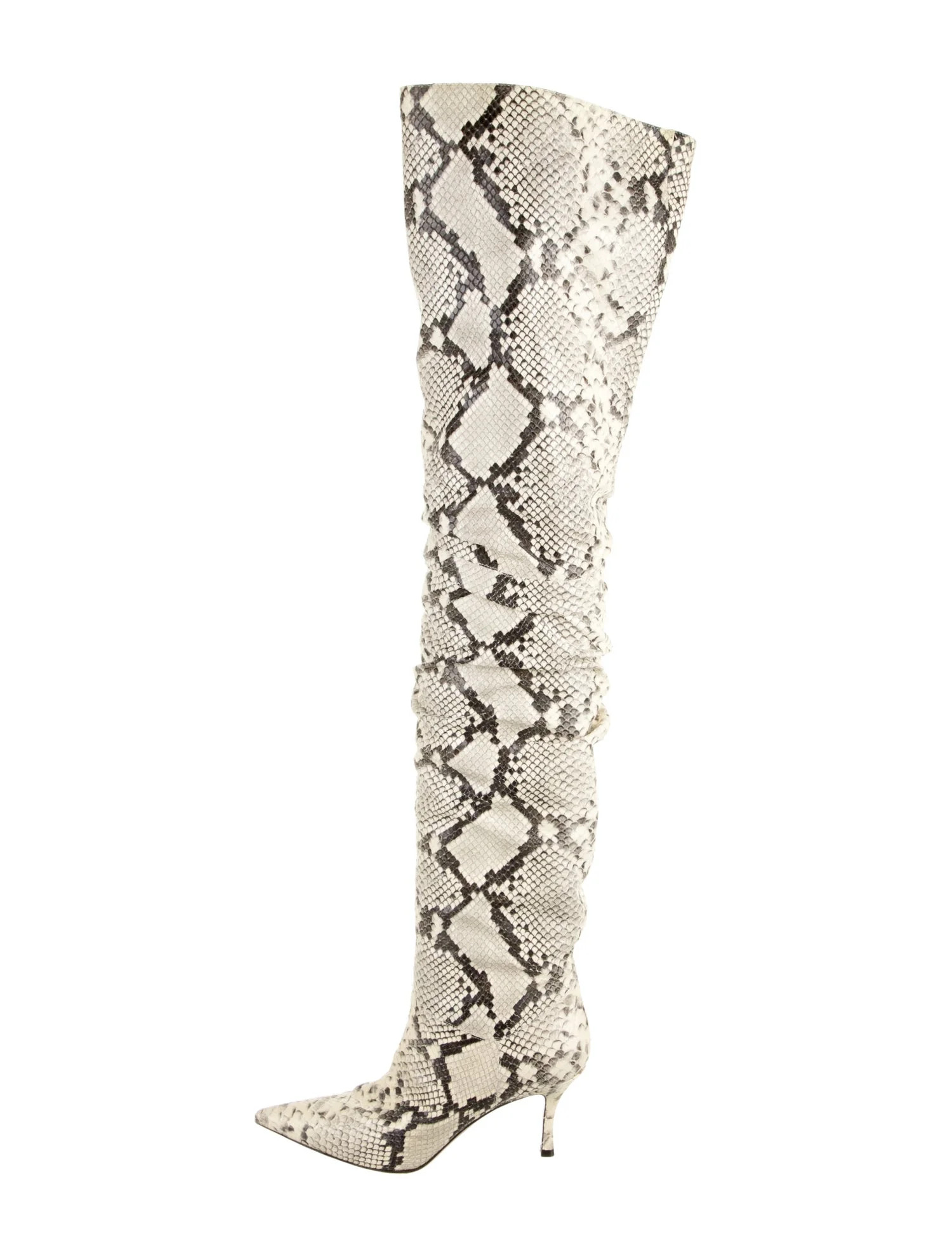 Snakeskin Animal Print Boots | The RealReal