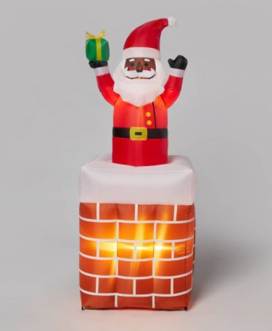 6 foot LED Santa in chimney Christmas inflatable lights up and Santa moves available at Target 

#LTKhome #LTKSeasonal #LTKHoliday