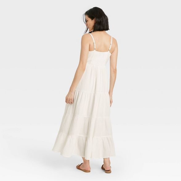Women's Sleeveless Tiered Dress - Knox Rose™ White XXL | Target