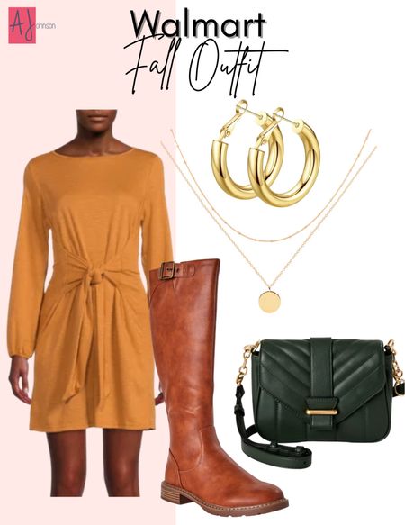Walmart has been crushing it with their clothing recently and this is a stunning fall outfit for a casual outfit or a date night outfit.  This tie front dress is even awesome for a girls night out!

#LTKstyletip #LTKSeasonal #LTKunder50