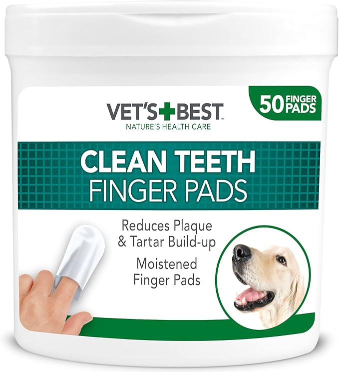 Vet's Best Dental Care Finger Wipes,Reduces Plaque & Freshens Breath, Teeth Cleaning Finger Wipes... | Amazon (UK)