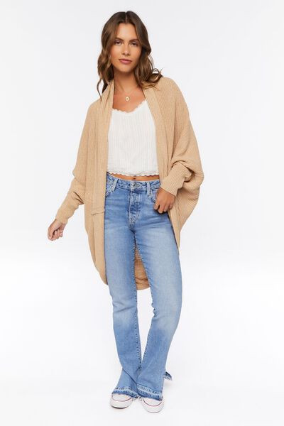 Ribbed Open-Front Cardigan Sweater | Forever 21 (US)