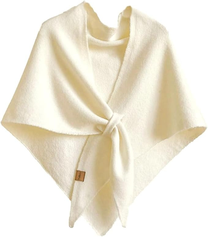 Winter Shawl Wraps Women Cute Knitted Shawls and Wraps Cardigan Cape Pashmina Shoulder Top Sweate... | Amazon (US)