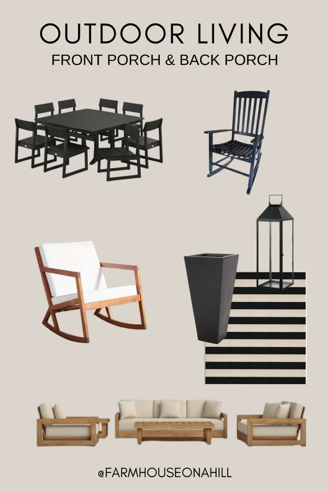 Outdoor living furniture for our front porch and back porch!



#LTKhome #LTKSeasonal #LTKU