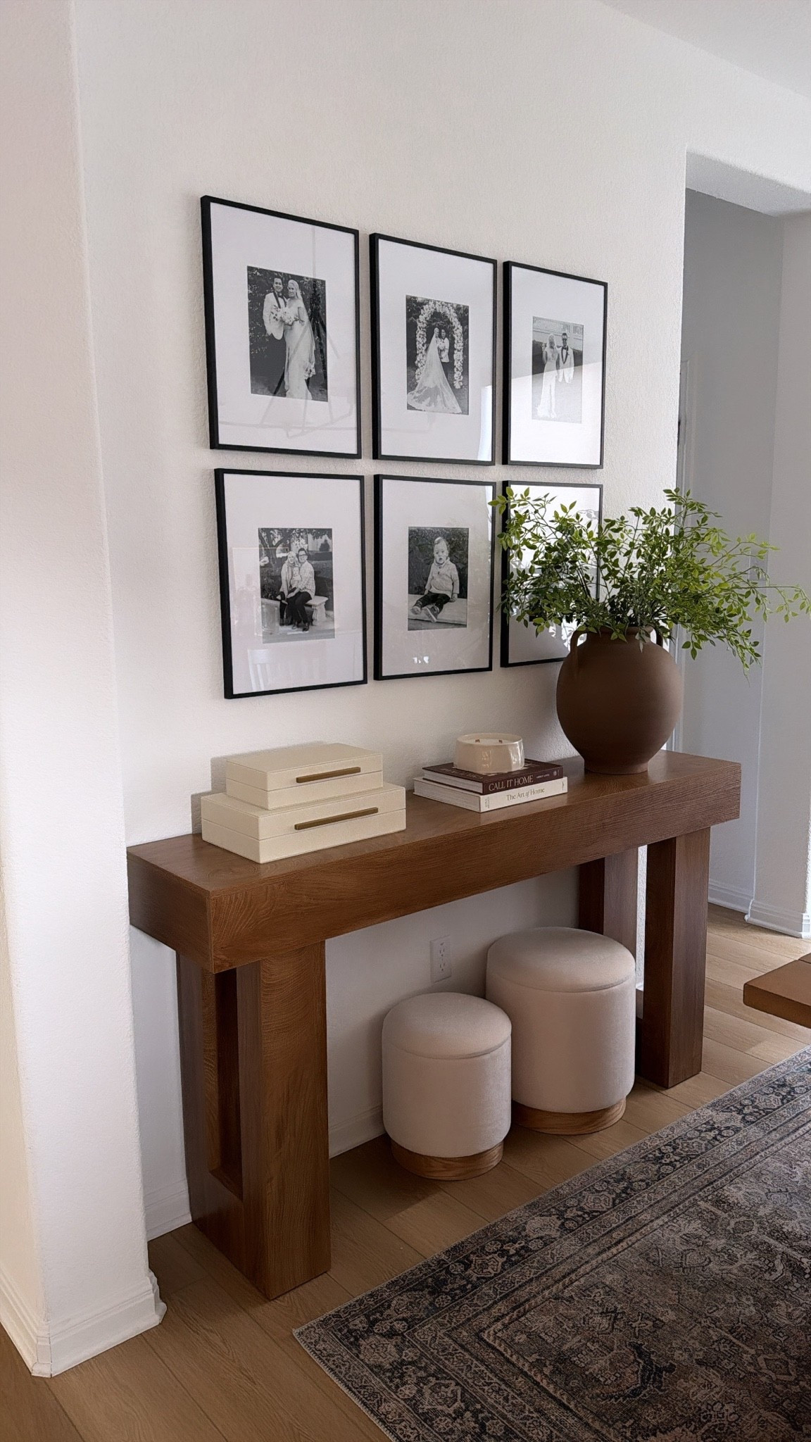 Dining Room Console Table - on sale! 👏🏼

Paired with my Look for Less Gallery Frames ✨ my ottomans too!

Only $25 and they are such great quality! Linked this whole look below 🌿🔗

Console table, gallery wall, gallery frames, mcgee vase, faux stems, entryway table, storage boxes, console styling, amazon finds, target style

#LTKSaleAlert #LTKHome