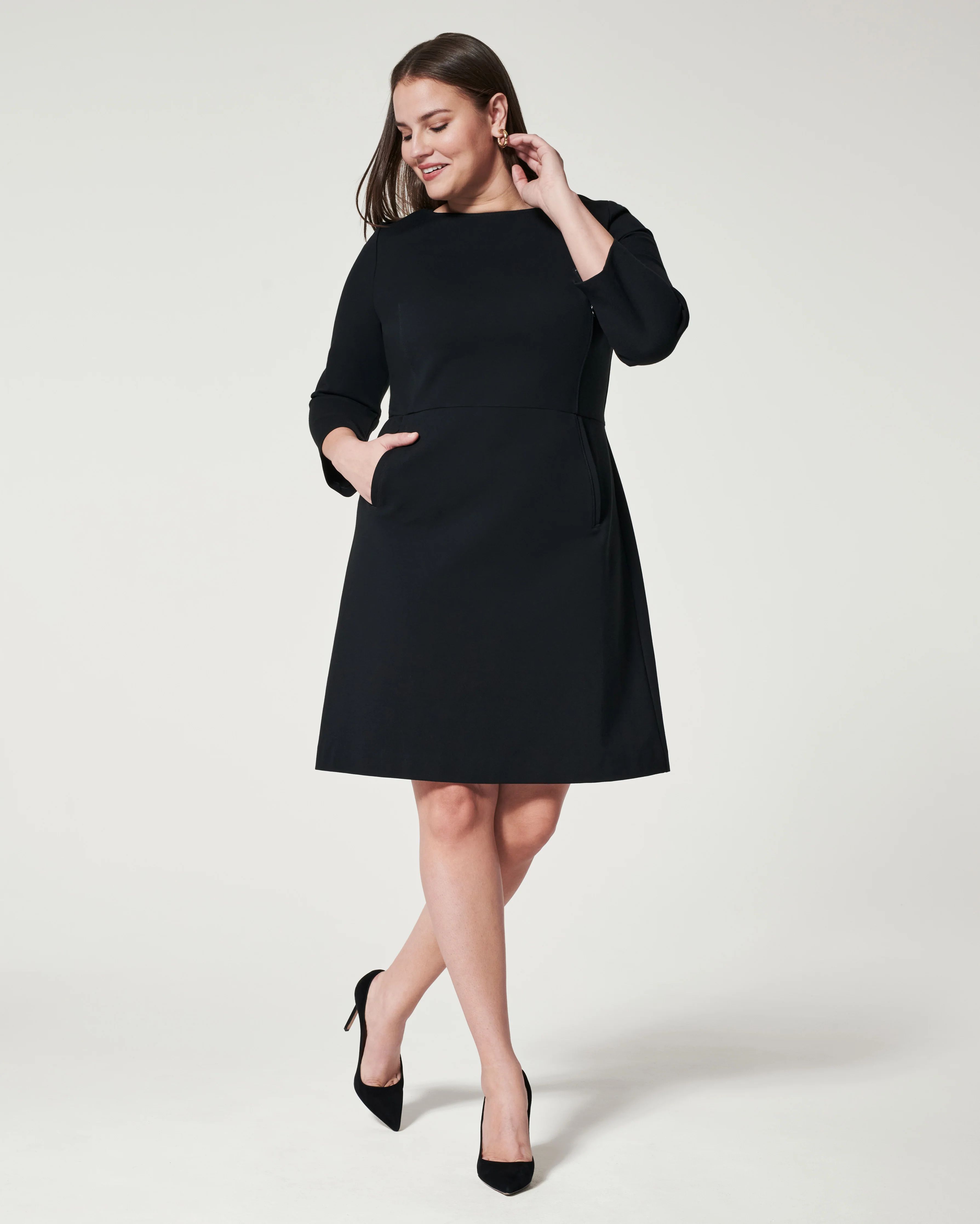 The Perfect A-line 3/4 Sleeve Dress | Spanx Canada