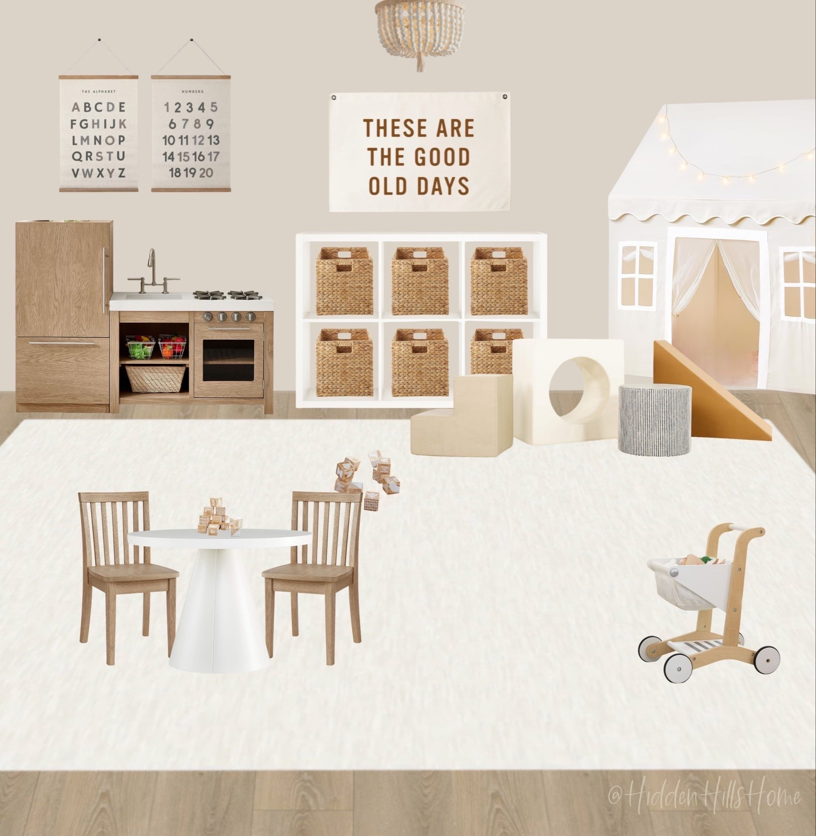 Kids playroom decor, gender neutral play room ideas, play room mood board, home decor, play tent #playroom

#LTKHome #LTKSaleAlert #LTKKids