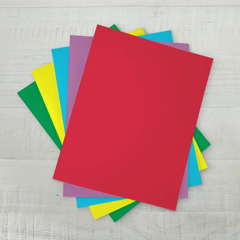 Pen+Gear Assorted Primary Card Stock, 8.5" x 11", 65 lb, 50 Sheets | Walmart (US)