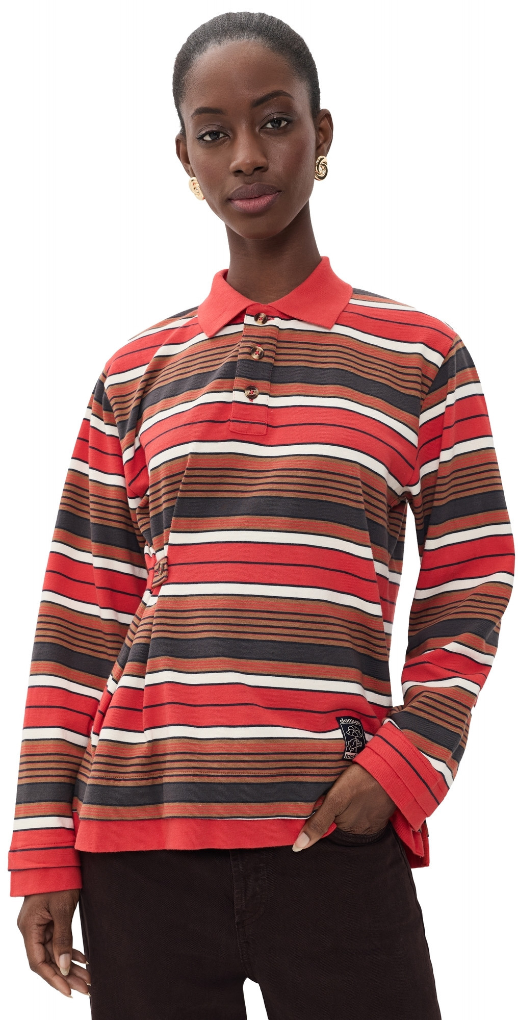Damson Madder Noah Cinch Rugby Shirt Red 4 | Shopbop