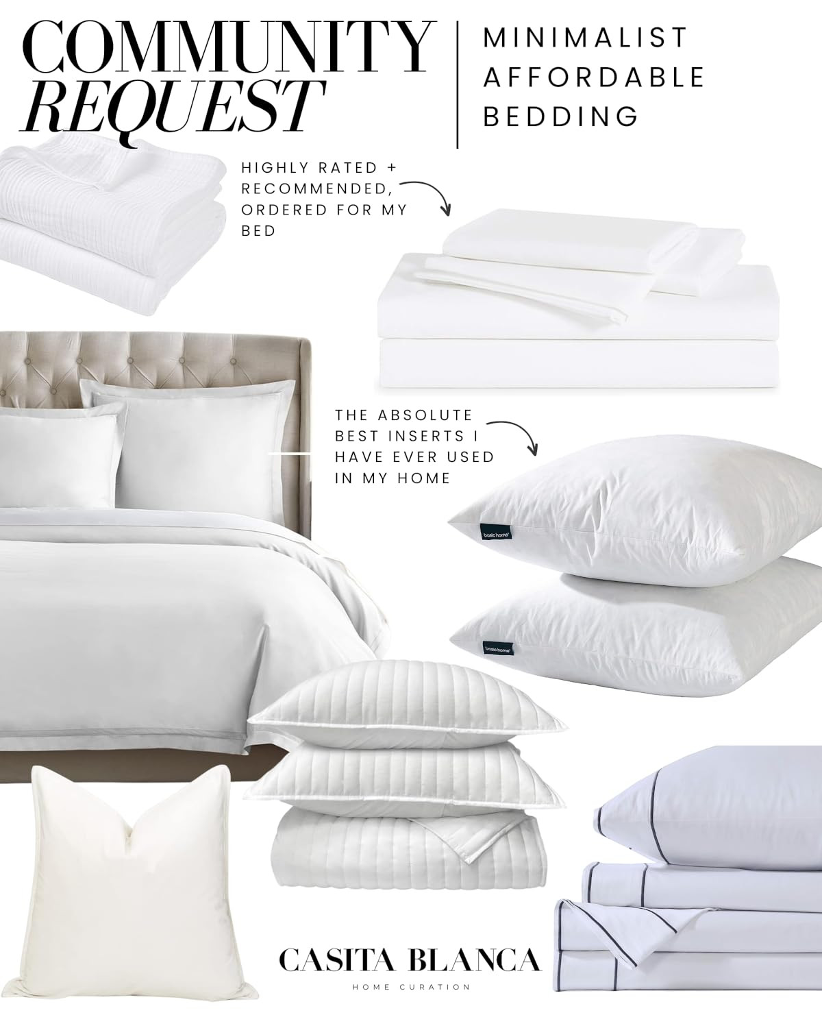 Minimalist affordable bedding  | Amazon (US)