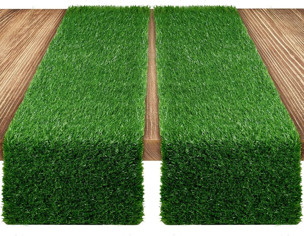 2 Pcs Grass Table Runner Green Artificial Tabletop Decor Boho Table Decor Moss Table Runner Green... | Amazon (US)
