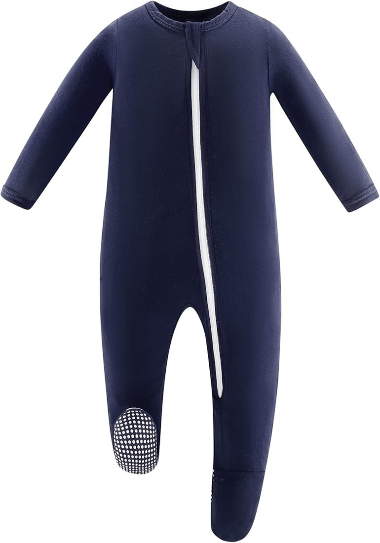 Bamboo Baby Boy Girl Sleep 'N Play, Zip Front Non-Slip Footed Sleeper Pajamas | Amazon (US)
