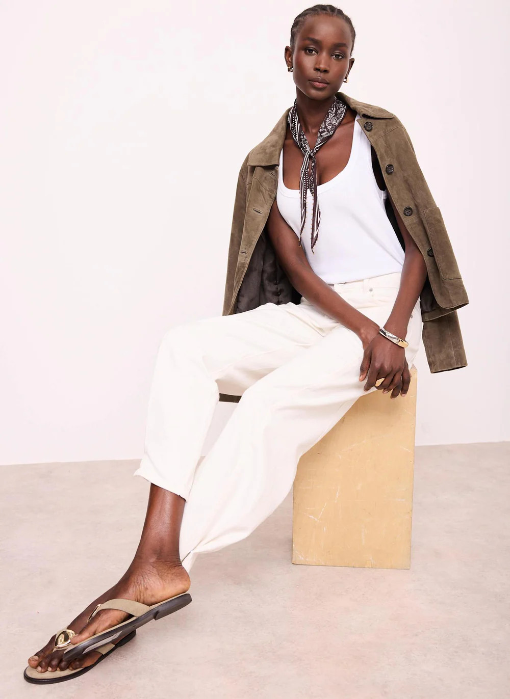 White Balloon Popper Jeans | Mint Velvet