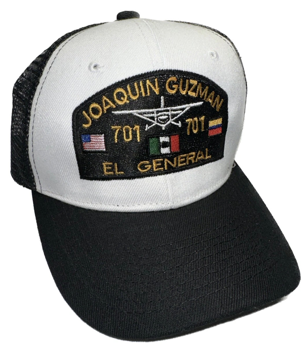 JGL Joaquín Guzmán El General 701 Custom Embroidered Black/White Trucker Cap | eBay US