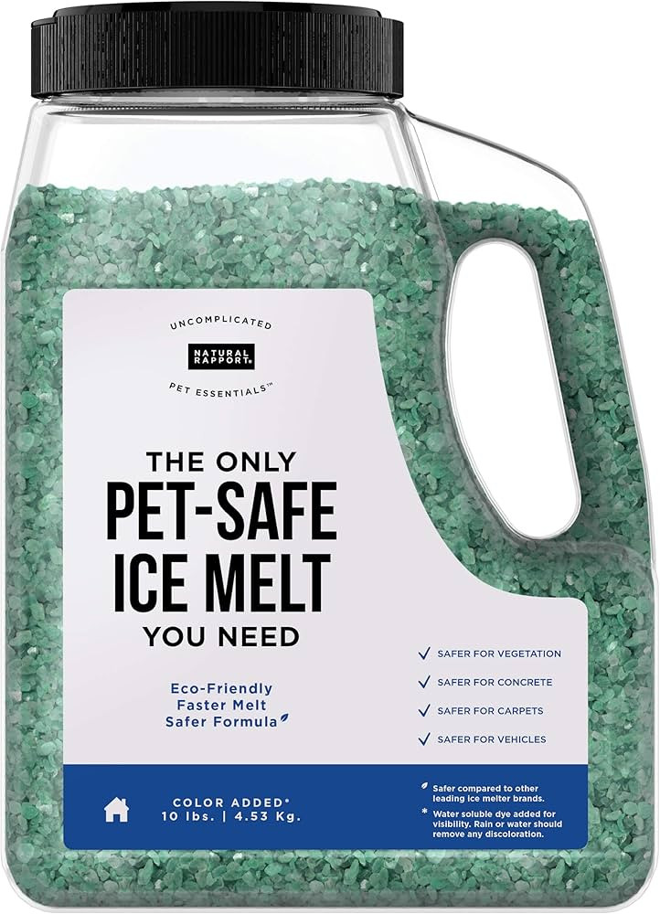 Natural Rapport Pet Friendly Ice Melt - Calcium Chloride Free, Pet Safe Ice Melter, Rock Salt Alt... | Amazon (US)