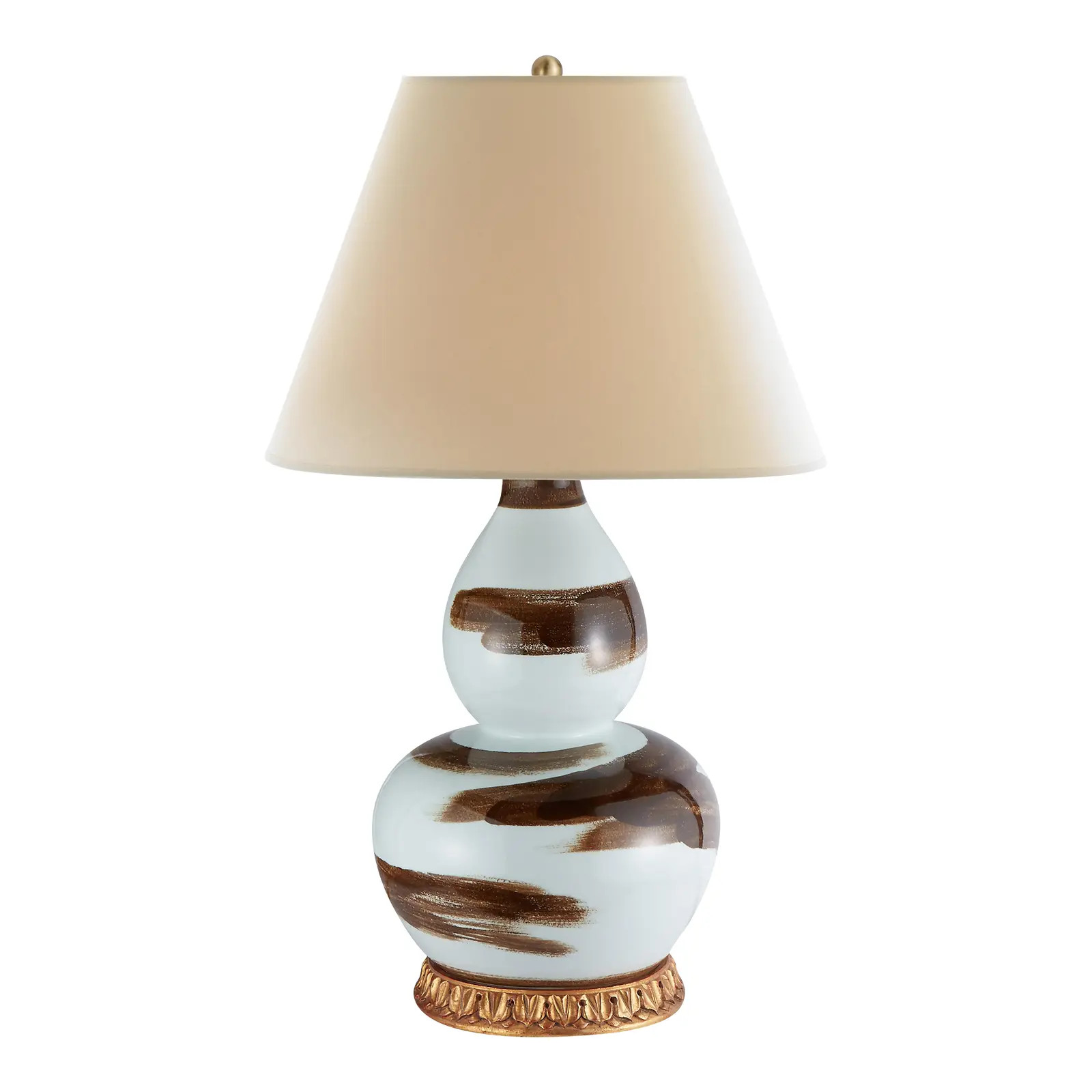 Bunny Williams Home Brush Stroke Lamp, Brown | Chairish