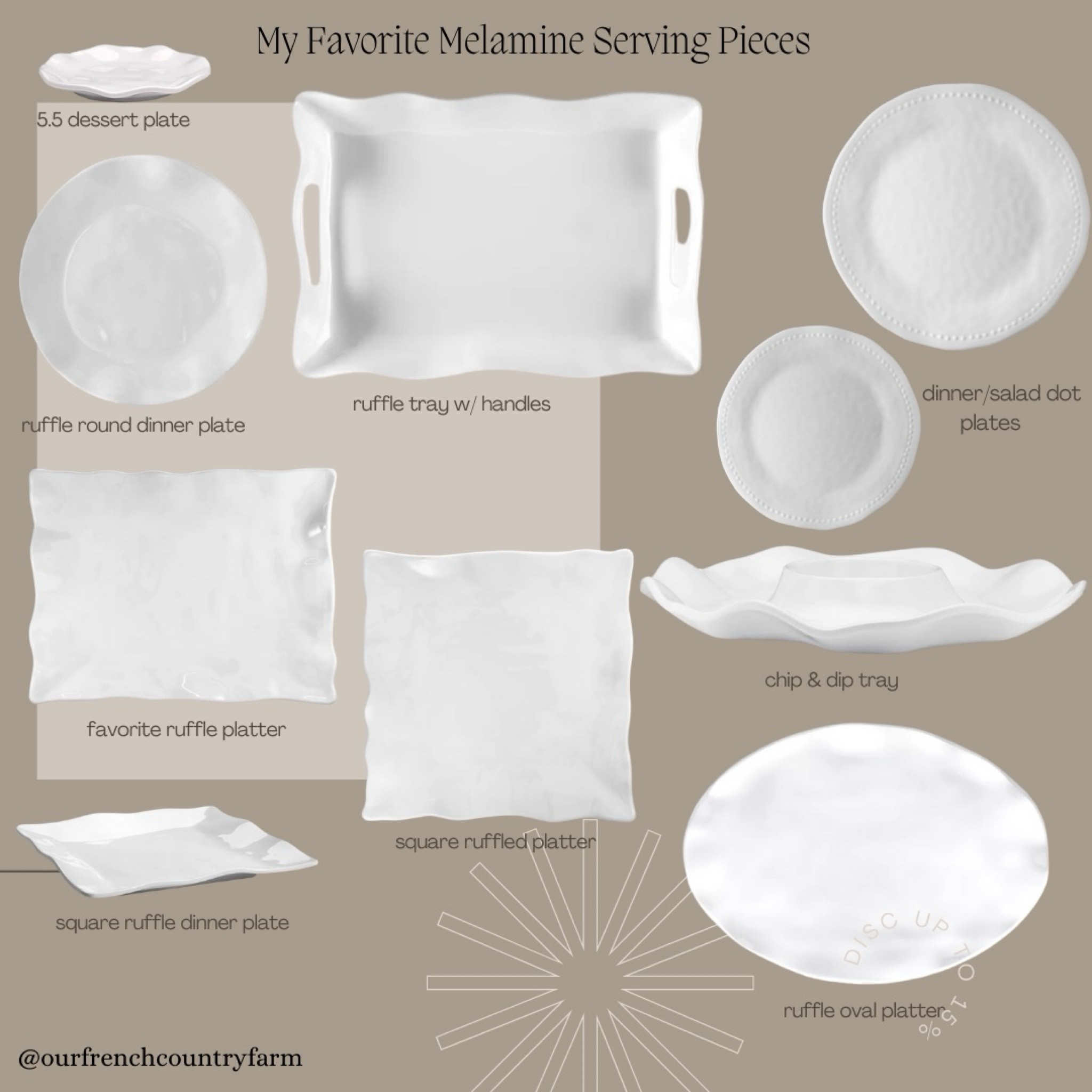 I love melamine because it is light for traveling with, they are perfect for outdoor, and they look ceramic without the chipping!  I use mine all year, indoor and out!  It’s hard to go back once you use these!

#LTKSeasonal #LTKfamily #LTKhome