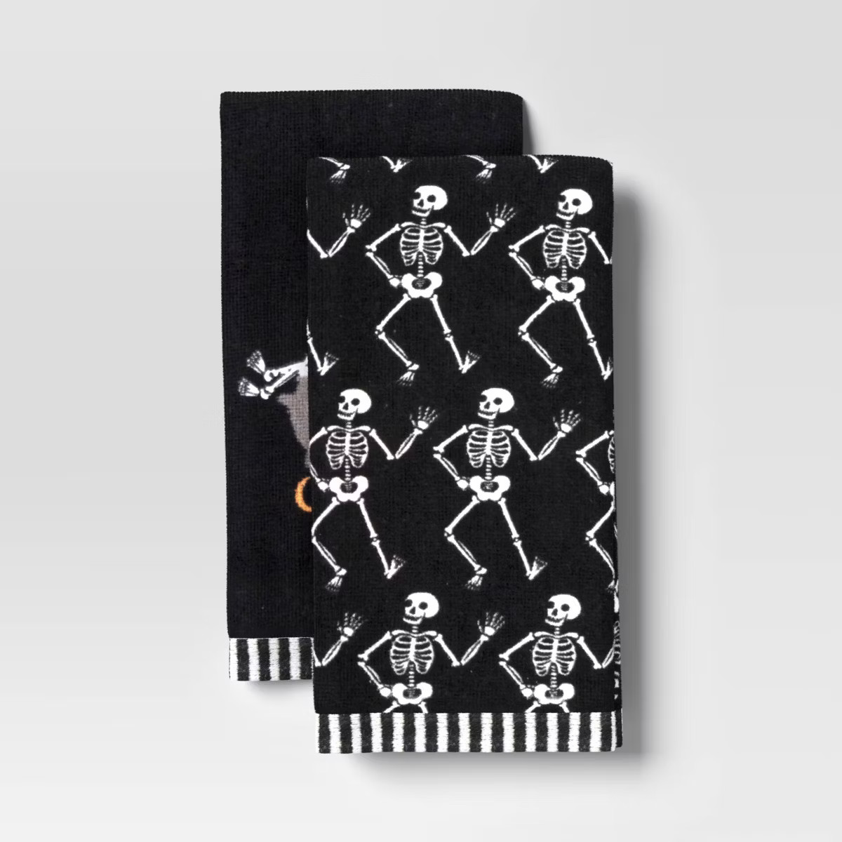 2pk Halloween 'Chilling' Skeleton Glow in the Dark Hand Towel Set Black - Hyde and EEK! Boutique... | Target