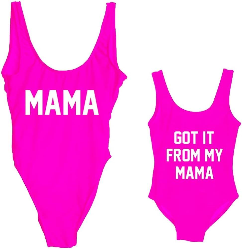 Elightvap Family Matching Mother Child Letter Print Swimsuit Monokini Women Toldder Girl One Piec... | Amazon (US)