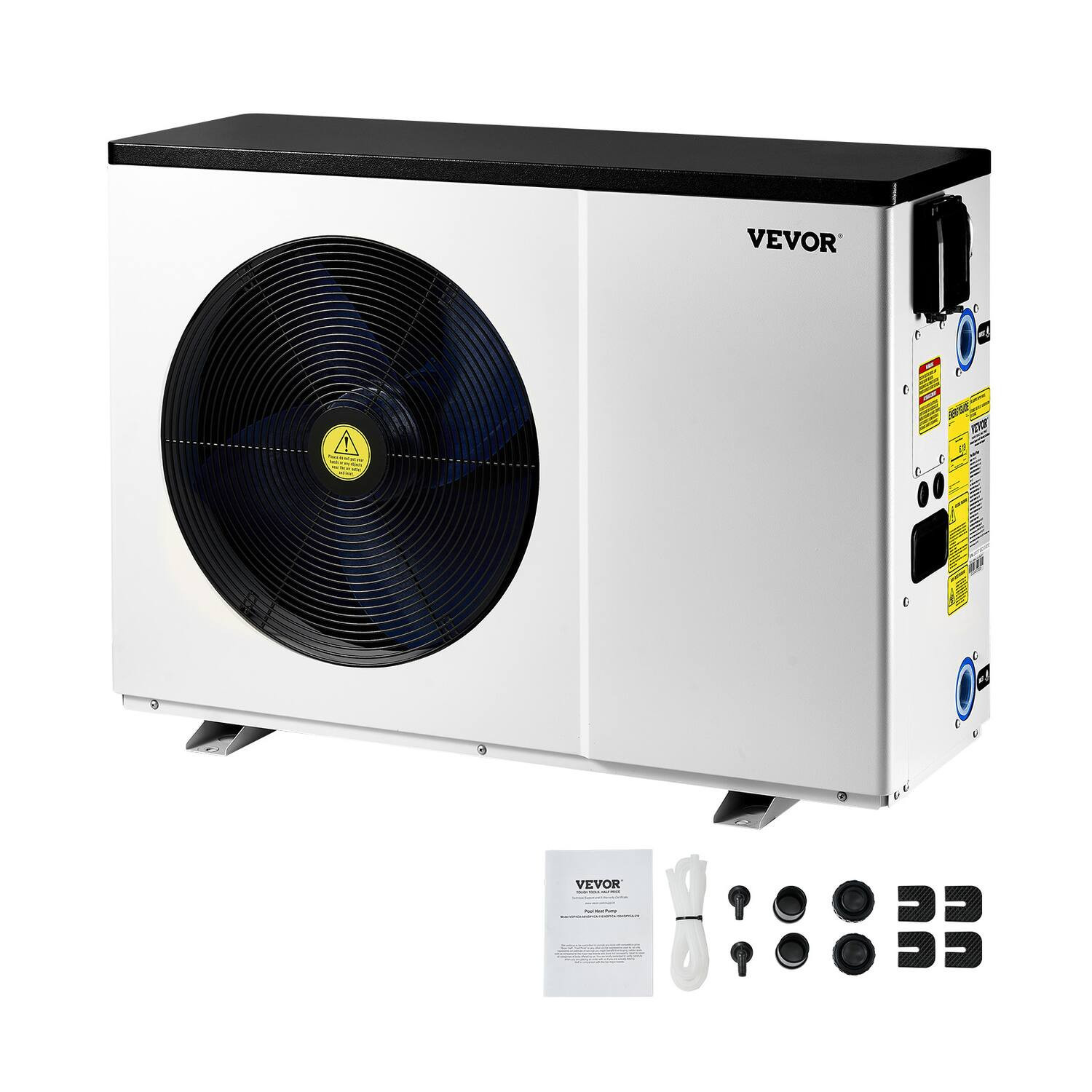VEVOR - Electric Pool Heat Pump, 51200 BTU, Pool Heaters for 7926-15851GAL Above and In Ground Pools, Low Noise - White | Best Buy U.S.