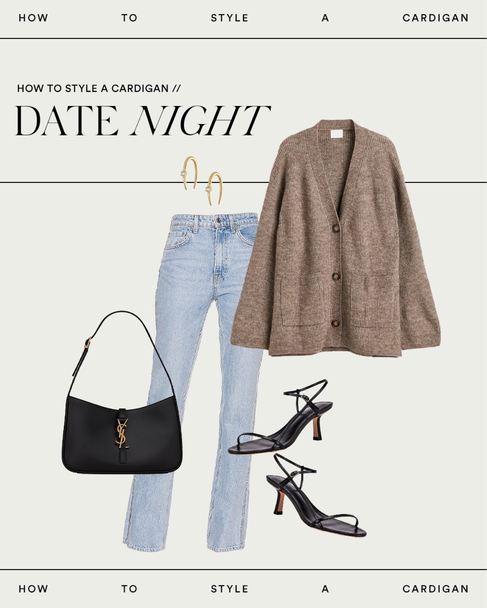 Cardigan and jeans outfit 