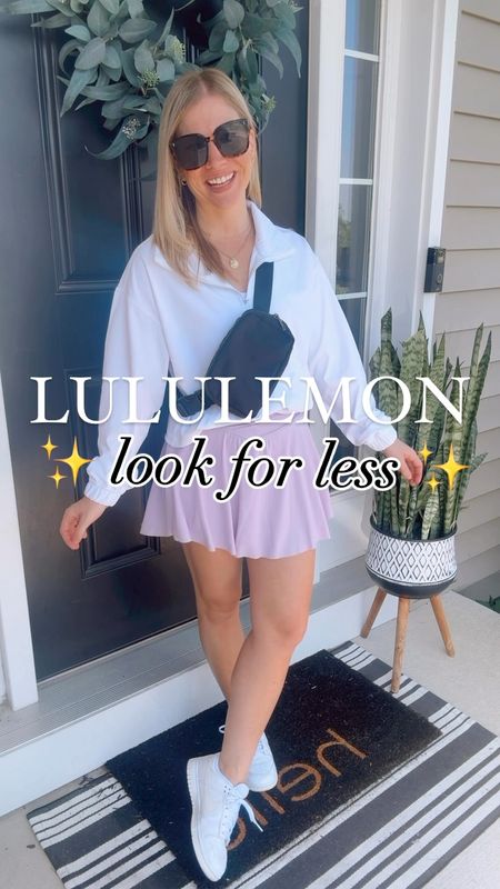 LULULEMON LOOK FOR LESS ✨

The material of this jacket is SO SOFT 👏🏻 I love the cropped fit & trendy quarter zip. Wearing my true size small in everything 

#momstyle #stylereels #outfitreel #outfitideas  #outfitinspo #petitefashion #styletrends #summerstyle #outfitoftheday #outfitinspiration #stylereel #tryonreel #casualstyle #everydaystyle #affordablefashion  #styleinfluencer #outfitidea #fashionmusthaves #comfyoutfits #casualoutfits #summerstyle #ootd #athleisure #athleisurestyle #lookforless 

Lulu inspired 
Athletic skirt
Quarter zip jacket 