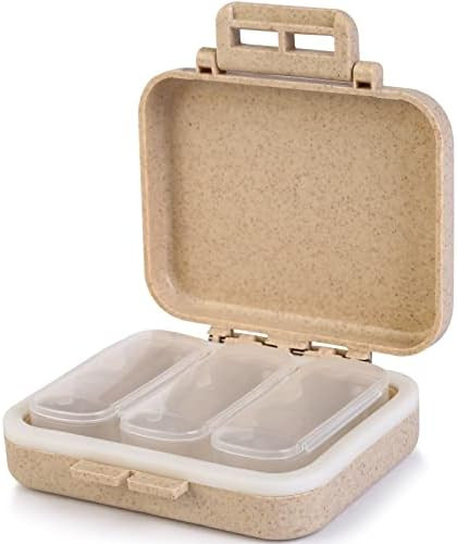 Detachable Independent Daily Small Pill Organizers, 3 Compartments Portable Travel Pill Case to Hold | Amazon (US)