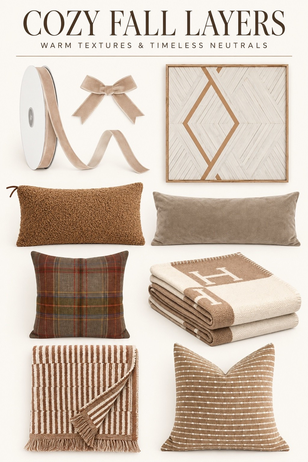 Cozy Fall Home Decor | Warm Neutrals & Textured Layers

These cozy fall finds bring warmth to a room without changing everything. I love the mix of plaid and striped pillows, soft throws, velvet ribbon, and neutral art. Layer a few together for that collected, comfortable look. Shop everything here.

#LTKSeasonal #LTKHome #LTKSaleAlert