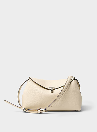 T-Lock grained leather clutch | Simons