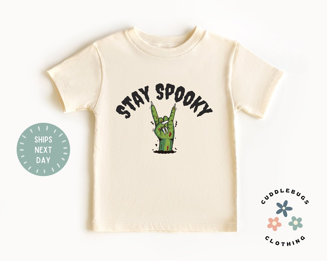 Stay Spooky Boys Toddler Shirt Retro Halloween Stay Spooky Hand Kids Tee Cute Halloween Boy Natur... | Etsy (US)