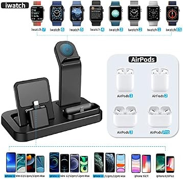 3 in 1 Charging Station for Apple Products, Removable Charging Stand for iPhone Series AirPods Pr... | Amazon (US)