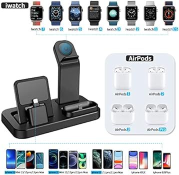 3 in 1 Charging Station for Apple Products, Removable Charging Stand for iPhone Series AirPods Pr... | Amazon (US)