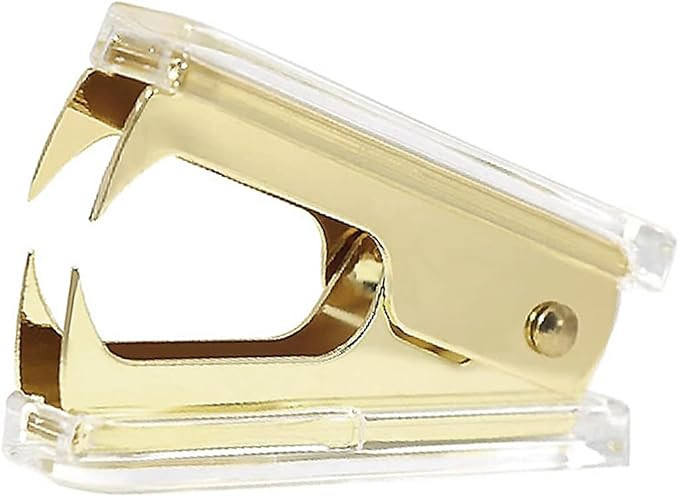 NatSumeBasics Clear Staple Remover Pure Gold Stapler Remover Cute Yellow Puller Removers Tool for... | Amazon (US)