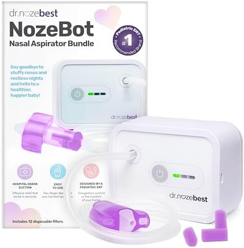 Dr. Noze Best NozeBot Electric Baby Nasal Aspirator - Designed by a Pediatric ENT for Safe, Gentl... | Amazon (US)