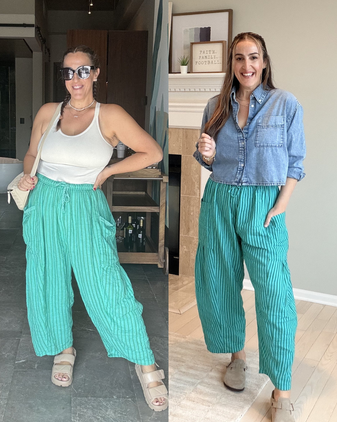 Which do you like better? free people or amazon?

Size down in both! I do a small!
Tops are medius! 

 #LTKootd #LTKmomlife #LTKOver40