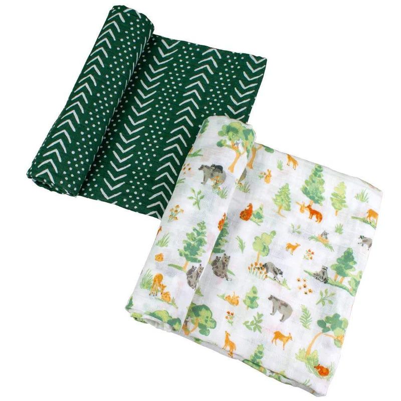 Forest Friends + Mudcloth Classic Muslin Swaddle Blanket Set | Project Nursery