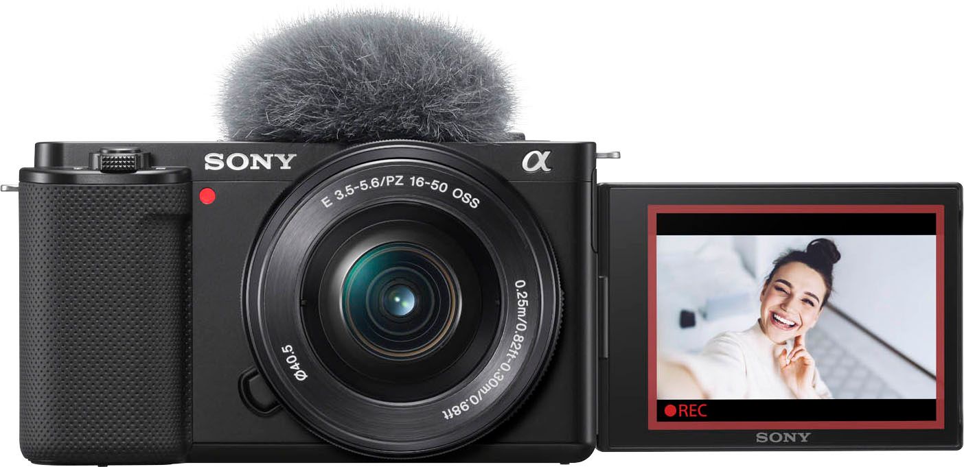 Sony Alpha ZV-E10 Kit Mirrorless Vlog Camera with 16-50mm Lens Black ILCZVE10L/B - Best Buy | Best Buy U.S.