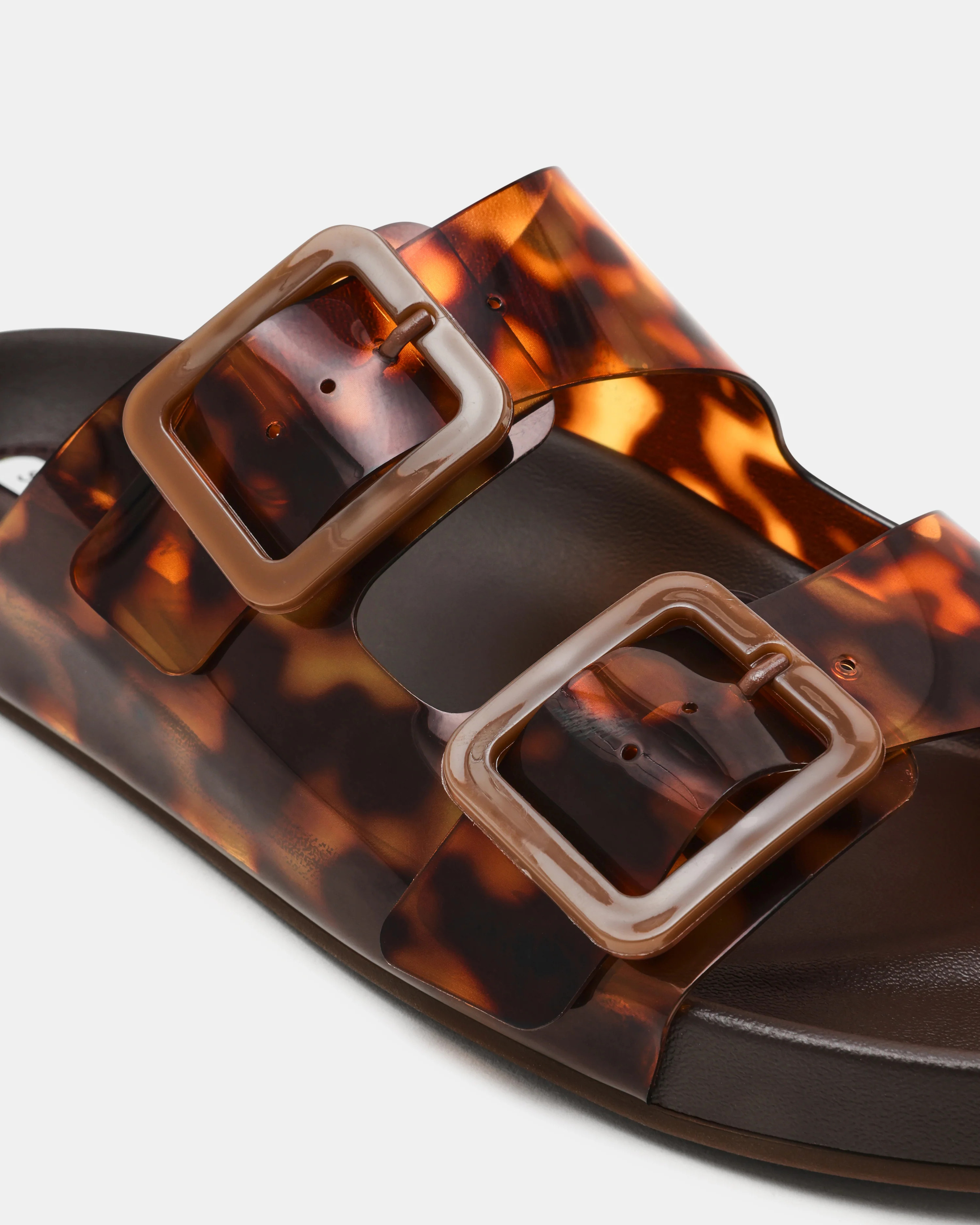 ABOTT Tortoise Buckles Footbed Slide Women's Sandal | Steve Madden (US)