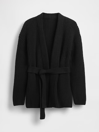Cotton-Blend Wrap Cardigan Sweater | Gap (US)