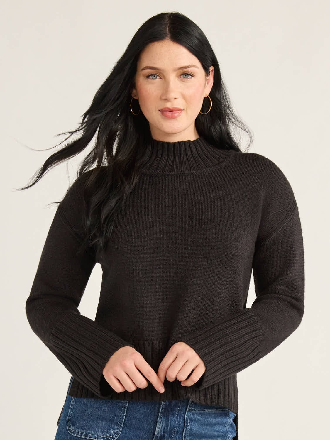 Free Assembly Women’s Mock Neck Sweater, Midweight, Sizes XS-XXXL | Walmart (US)