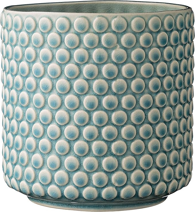 Bloomingville A75100047 Stoneware Pot with Raised Polka Dot Design, 6", Sky Blue | Amazon (US)