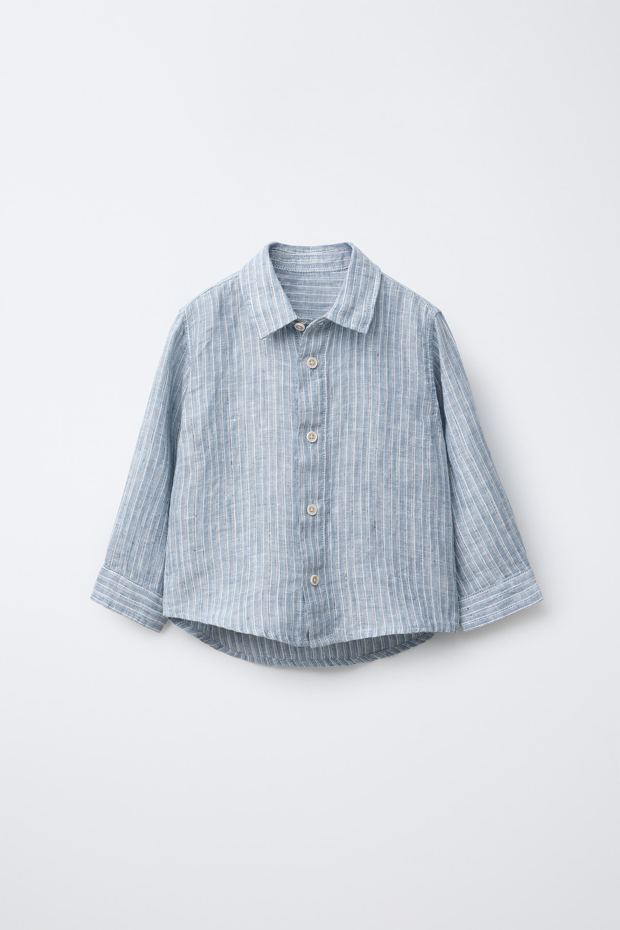 100% LINEN STRIPED SHIRT | Zara US